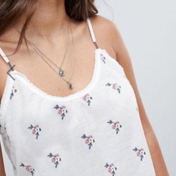 Abercrombie & Fitch White Floral Tank - Picture 2 of 6